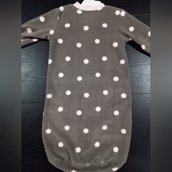 Carter's Heather brown and pink polka-dot one size baby sleep sack - Picture 2 of 6